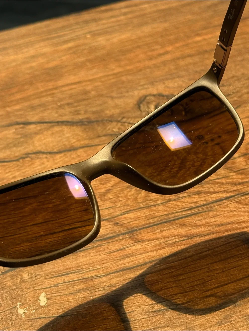 Ray-Ban Chromance brown Matte Frame Sunglasses with Brown Lenses
